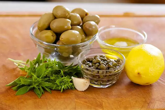 Olive tapenade with capers and lemon